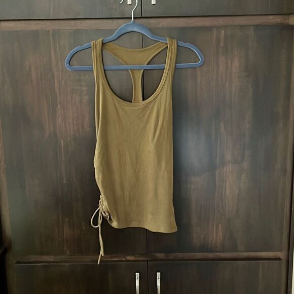 Zyia Vida ScrunchyOlive Green Racer Tank Medium - Picture 3 of 8